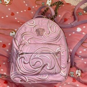 Versace Pink Palazzo Embroidered backpack